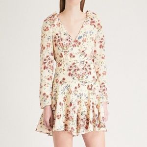 Maje Inora Floral Print Silk Playsuit Romper Med
